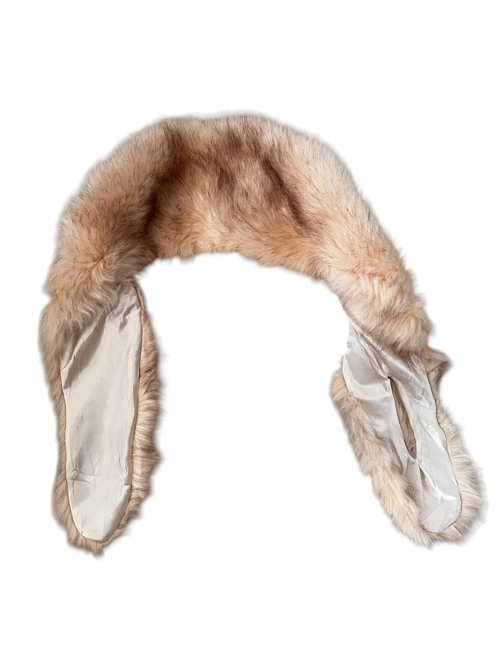 Ivory Faux Fur Wrap Stole Shawl Formal Evening Bridal